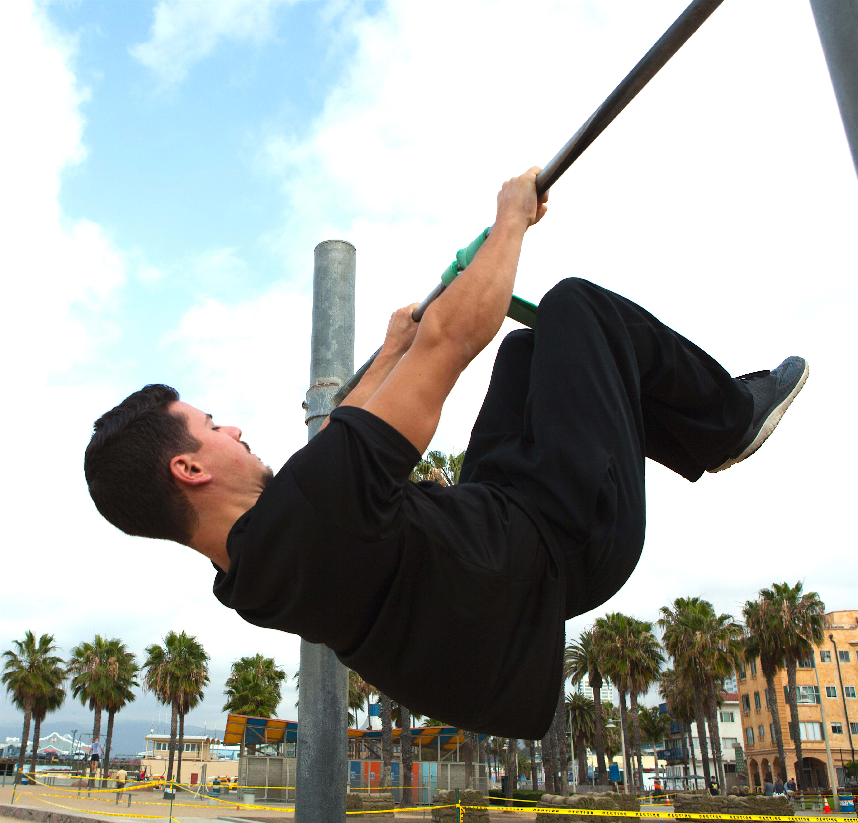 Tuck Front Lever Progression with Resistance Bands