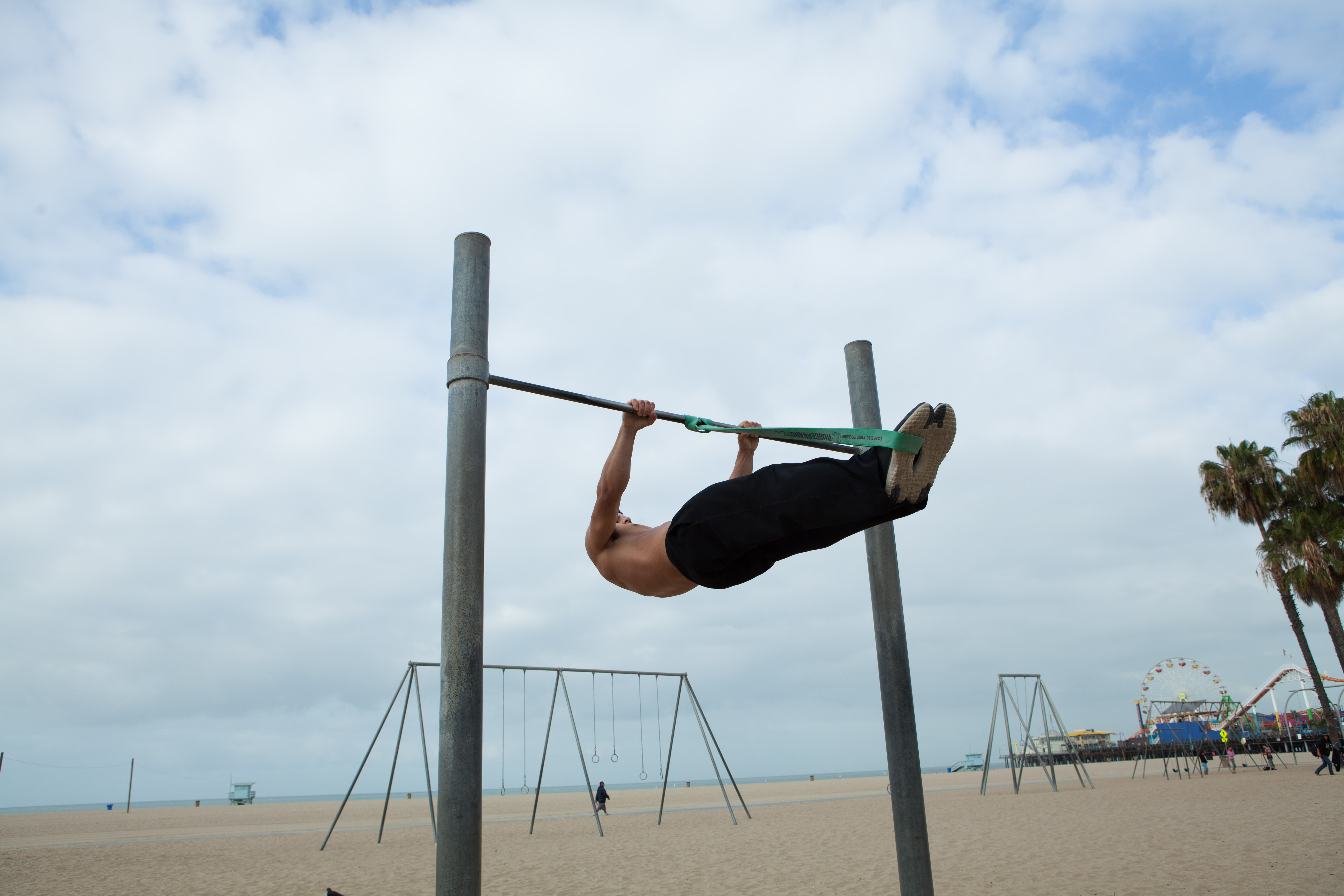 Full Front Lever with Resistance Bands
